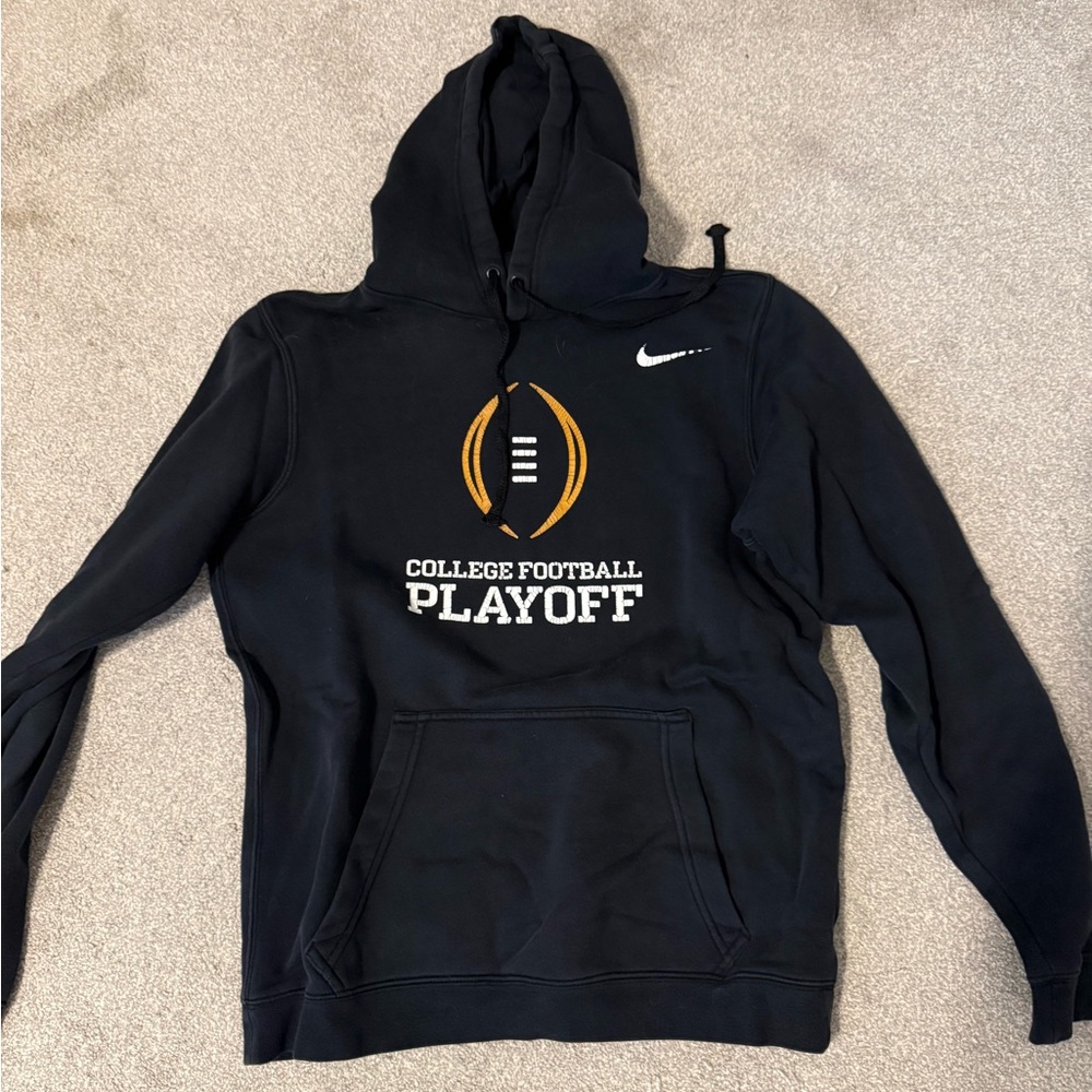 Nike Black Hoodie with Gray Trim